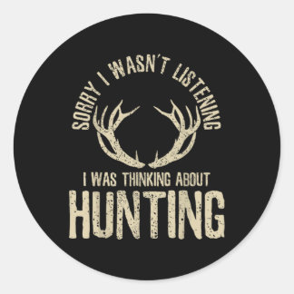Funny Hunting Quote Saying Deer Venison Elk Hunter Runder Aufkleber