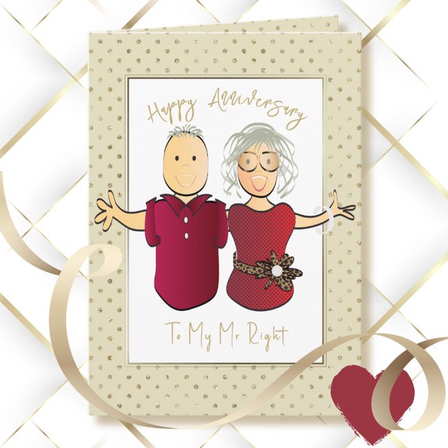 Funny Husband Cartoon 50. Hochzeitstag Karte (Von Creator hochgeladen)