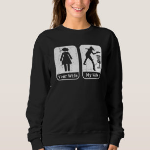 Funny Husband Frisbees Disc Ehefrau Disc Golf Love Sweatshirt