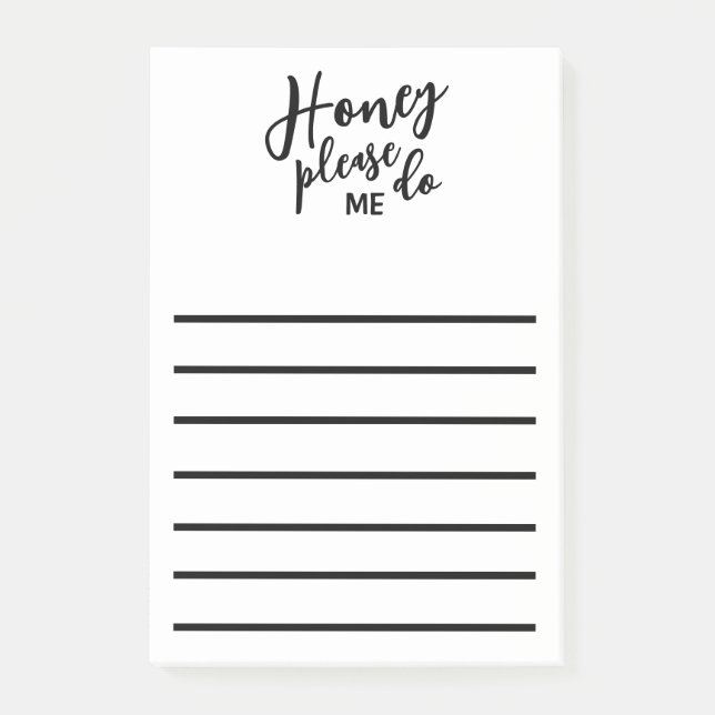 Funny Husband Honey Do List Post-it Klebezettel (Vorderseite)