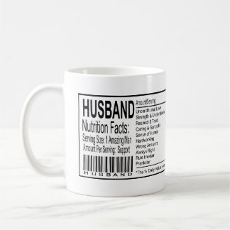 Funny Husband Nutrition Fakten Kaffeetasse