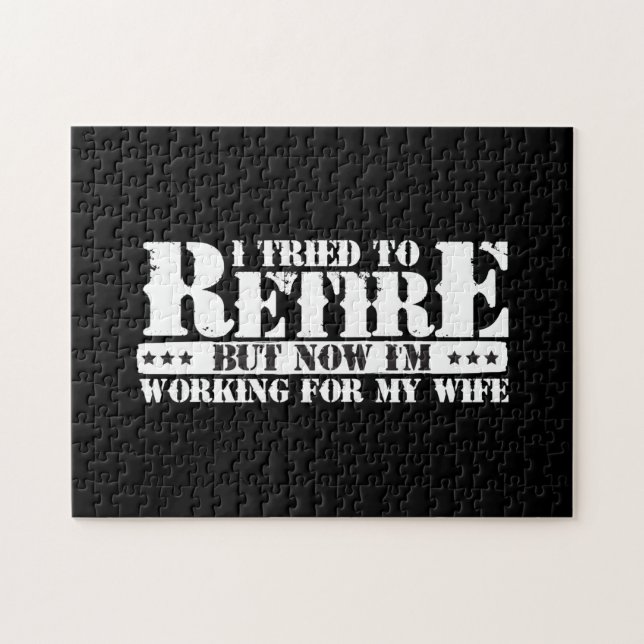 Funny Husband Retirement - Now Work for Ehefrau (Horizontal)