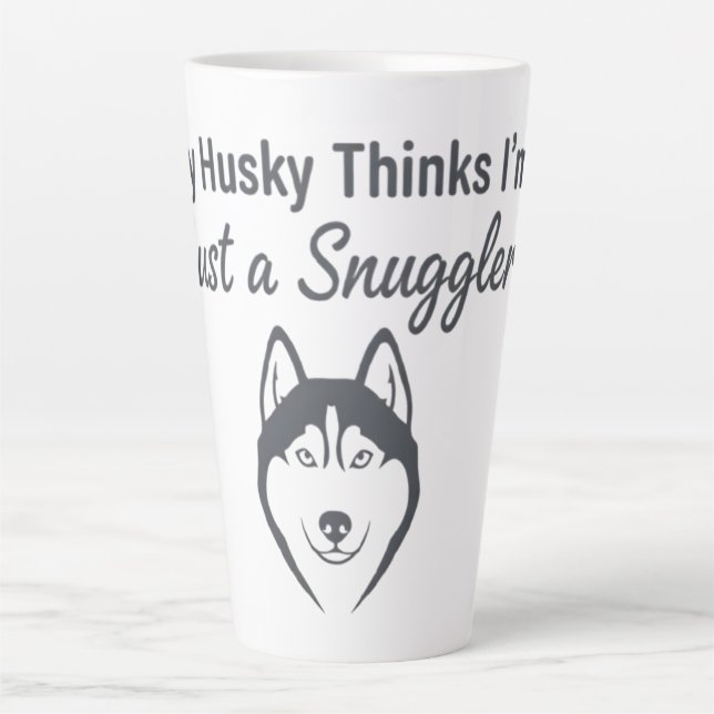 Funny Husky Dog Snuggler Milchtasse (Vorderseite)