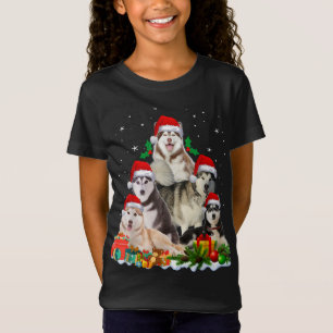 Funny Husky Dog Weihnachtsbaum Niedliche Weihnacht T-Shirt