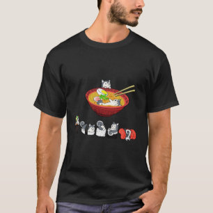 Funny Husky Sushi Ramen Bowl Niedlich Japanisch Ka T-Shirt