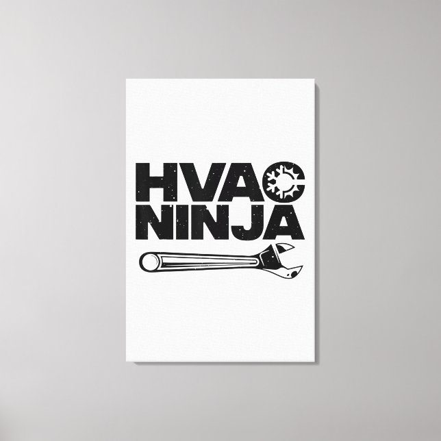 Funny HVAC Geschenk für Männer Cooler Techniker Ai Leinwanddruck (Vorderseite)