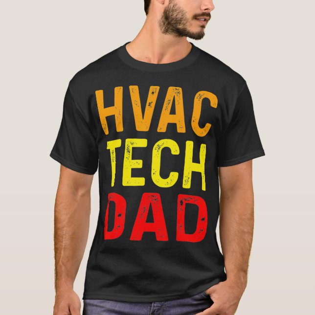 Funny HVAC Tech Vater Heiztechnik Techniker arbeit T-Shirt (Vorderseite)