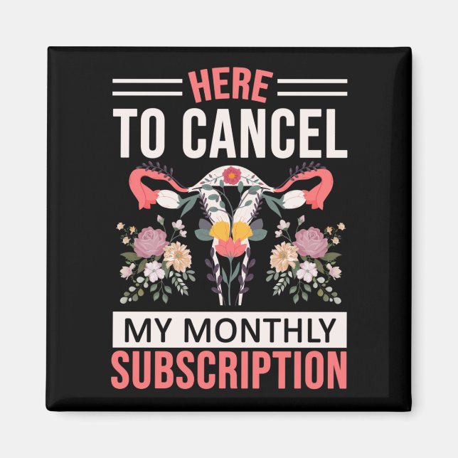 Funny Hysterektomy Blume Uterus Entfernung Magnet (Vorne)