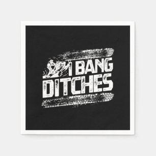 Funny I Bang Ditches Snowmobile Rider Serviette