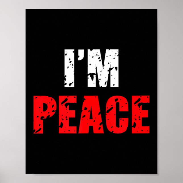 Funny I Come In Peace I’m Peace Matching Couple Lo Poster (Vorne)