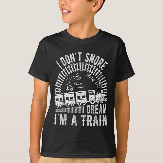 Funny I Don't Snore I Dream I'm A Train Shirt Trai (Vorderseite)