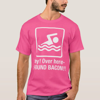 Funny I fand Bacon Bacon Bacon schwimmen Geek T-Shirt