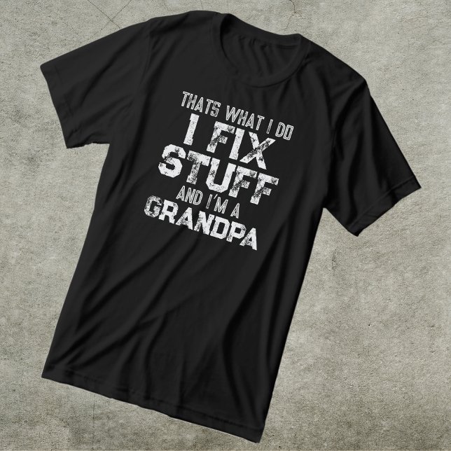 Funny I Fix Stuff und ich bin Opa Tri-Blend Shirt (Von Creator hochgeladen)