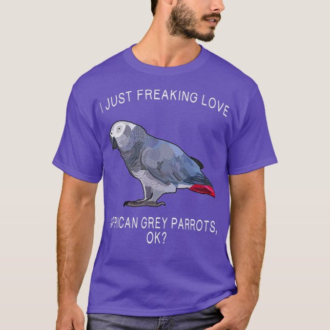 Funny I gerade erst Liebe Afrikanischer Grau-Papag T-Shirt (Vorderseite)