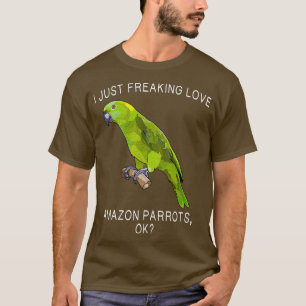 Funny I gerade Freak Liebe Grünen Papagei Ok Bird T-Shirt