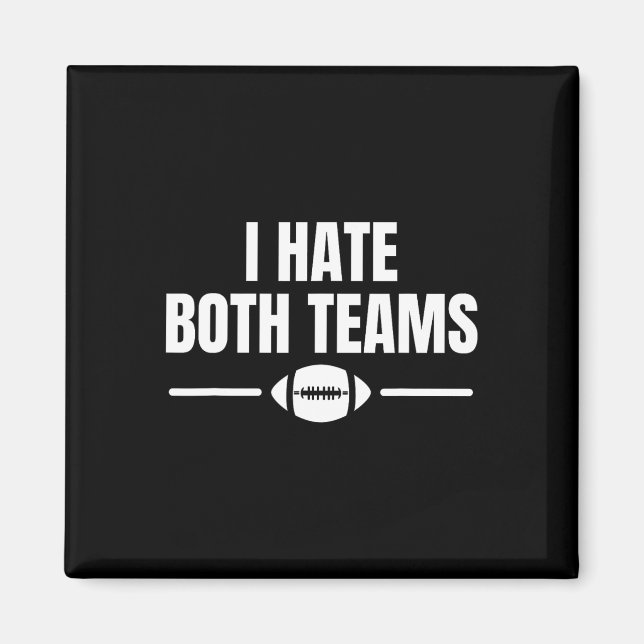 Funny I Hasse beide Teams Fußball Magnet (Vorne)