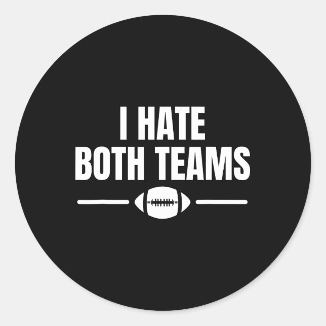 Funny I Hasse beide Teams Fußball Runder Aufkleber (Vorderseite)