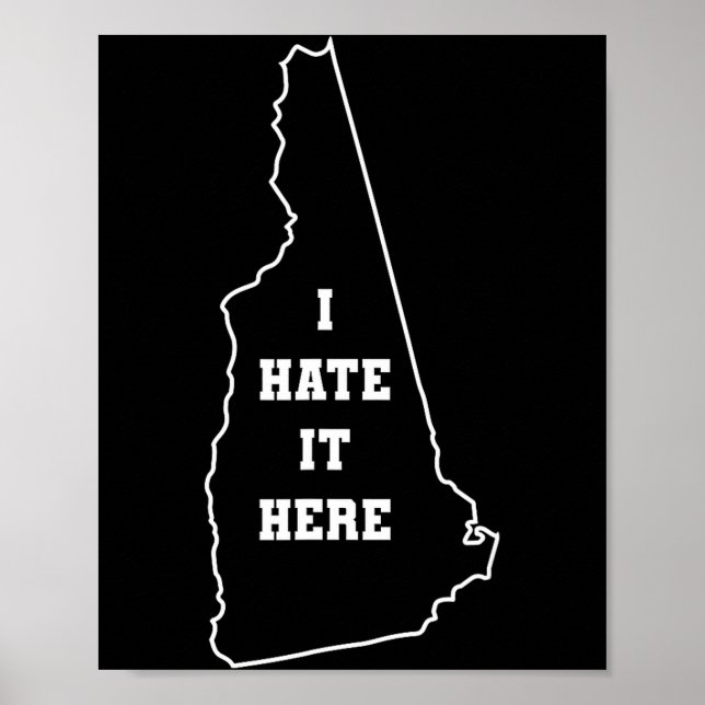 Funny I Hate It Here New Hampshire Nh State Joke  Poster (Vorne)