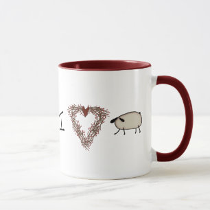 Funny I Heart Ewe Tasse