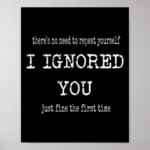 Funny I Ignoe dir nur gut das erste Mal Sarca Poster