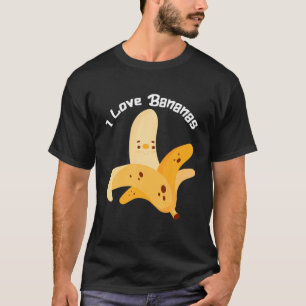 Funny I Liebe Bananas Trendy Banana Tropical Fruch T-Shirt