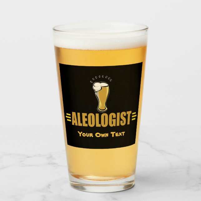 Funny I Liebe Bier Ale Glas (Vorne (Gefüllt))