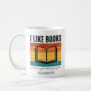 Funny I Liebe Books und vielleicht drei Leute Kaffeetasse