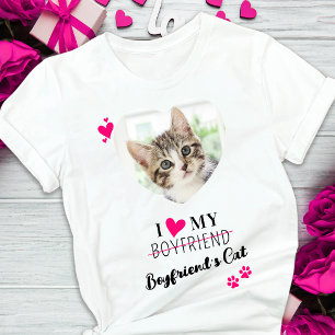 Funny I Liebe Cat Niedlich Heart Foto meines Freun T-Shirt