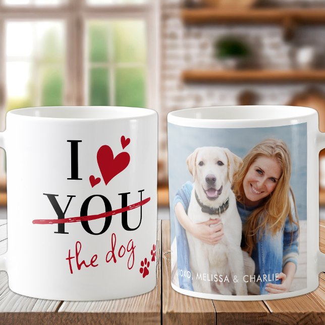 Funny I Liebe Das Hundeschwalbe für Haustiere Foto Kaffeetasse (Von Creator hochgeladen)