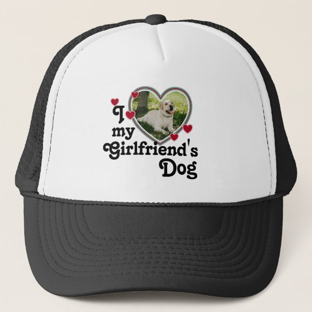 Funny I Liebe Der Hund meiner Freundin Truckerkappe (Vorderseite)