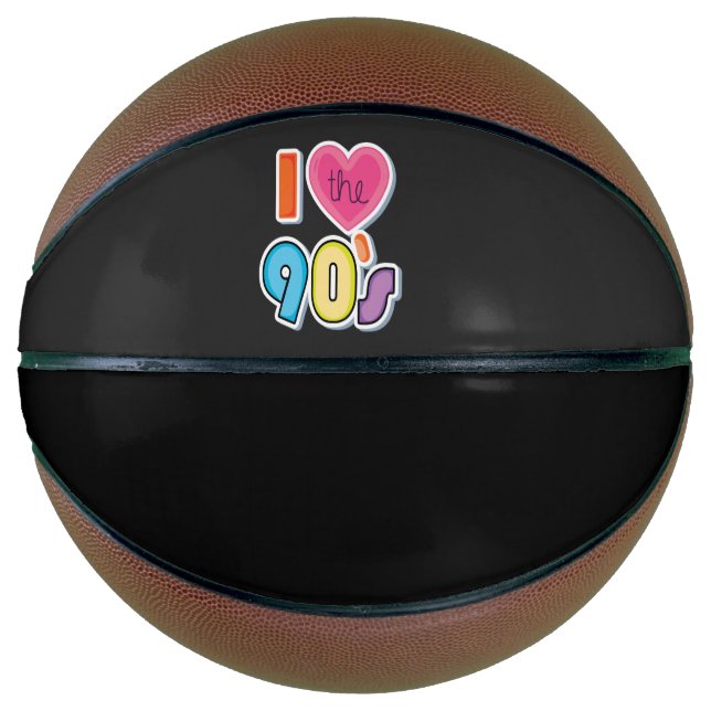 Funny I Liebe Die 90er, 1990er Theme Party Basketball (Vorderseite)