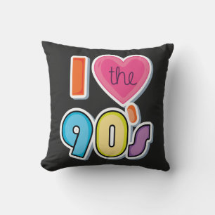 Funny I Liebe Die 90er, 1990er Theme Party Kissen