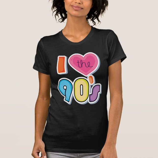 Funny I Liebe Die 90er, 1990er Theme Party T-Shirt (Vorderseite)