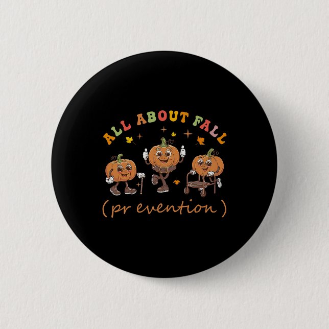 Funny I Liebe Fall Prevention Erntedank Pumpkins Button (Vorderseite)