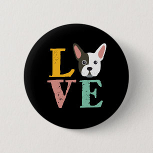 Funny I Liebe Französischer Bulldog I Hecht Mein H Button