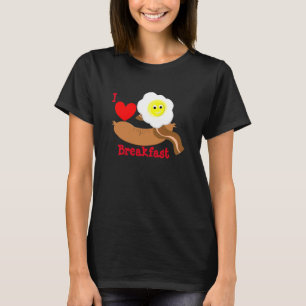 Funny I Liebe Frühstücksbuffet Wurst Eierstock T-Shirt
