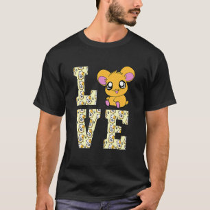 Funny I Liebe Hamsters Gegenwart Niedlich Hamster  T-Shirt