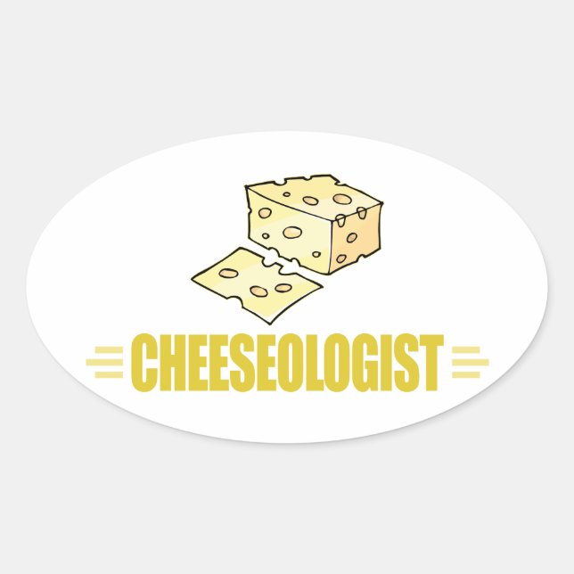 Funny I Liebe Käse Ovaler Aufkleber (Vorderseite)