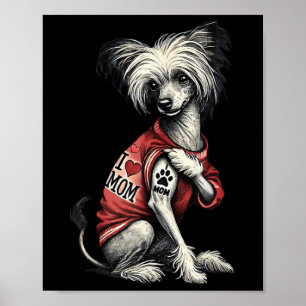 Funny I Liebe Mama Tattoo Chinesisch Creative Mama Poster
