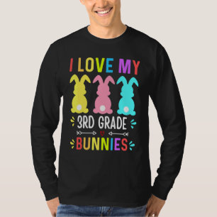 Funny I Liebe mein 3. Grade Bunnies Lehrer Ostern  T-Shirt