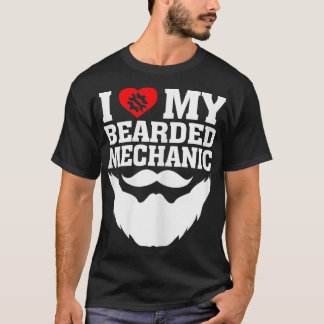 Funny I Liebe mein Geschenk für die Bartmechanik T-Shirt