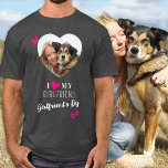 Funny I Liebe Meine Freundin Hund Lover Foto Herz T-Shirt<br><div class="desc">Wen Liebe du wirklich? Deine Freundin oder ihr Hund! Geben Sie Ihrem Freund diesen Valentinstag das perfekte Geschenk mit diesem lustigen Hundeliebhaber Shirt! Ein Muss für jeden Hundefreund, Hundemama und Hundedad! Eine lustige Drehung auf meiner Liebe My Girlfriend, dieses Shirt Zitat "I Liebe My Girlfriend's Dog" ... Personalisieren Sie sich...</div>