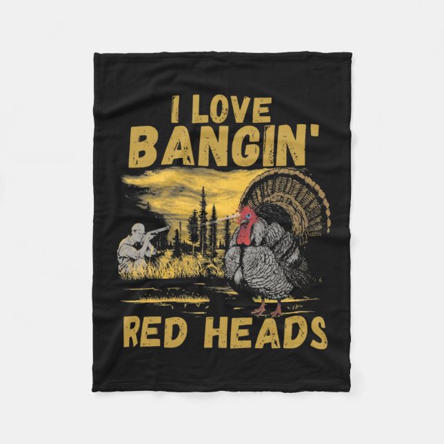 Funny I Liebe Ngin' Red Heads Jason Türkei Fleecedecke (Vorderseite)