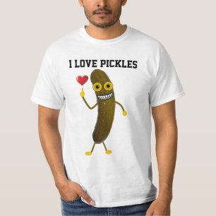 Funny I Liebe Pickle Cartoon T-Shirt