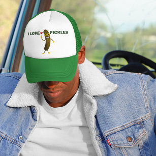 Funny I Liebe Pickles Cartoon Hat Truckerkappe