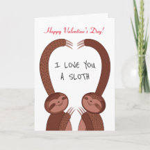 Funny I Liebe Sie ein Sloth Couple Valentinstag