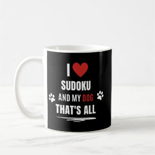 Funny I Liebe Sudoku und meine Hunde Hunde Lover M Kaffeetasse