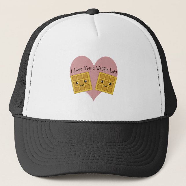Funny I Liebe You A Waffle Lot Niedliche Kawaii Wa Truckerkappe (Vorderseite)