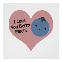 Funny I Liebe You Berry Much Niedlich Kawaii Blueb