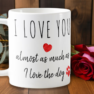 Funny I Liebe You Dog Valentinstag Kaffeetasse